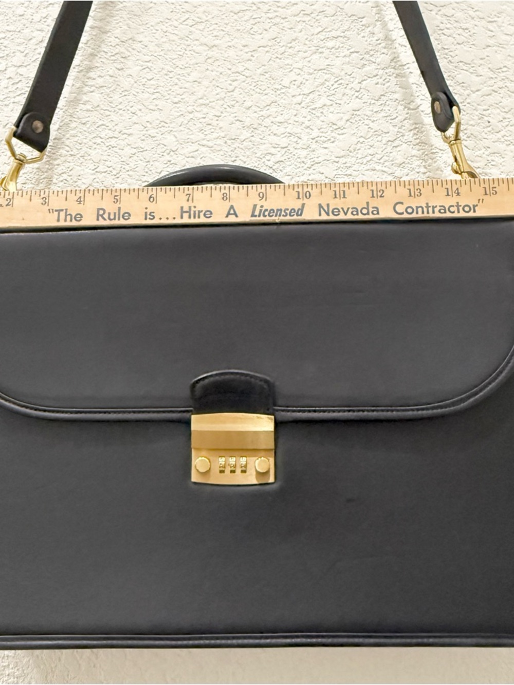 Vintage 90’s COACH Black Leather Diplomat Attache or Business Attaché Briefcase - Picture 10 of 16